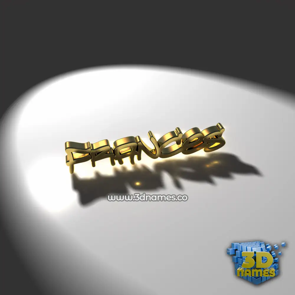 frances in Gold Shine style - 3D name wallpaper
