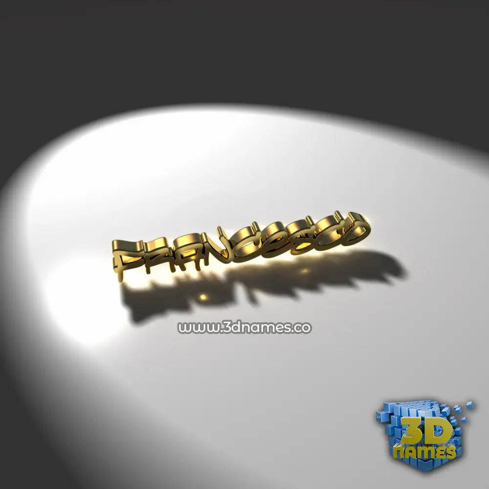 francesco in Gold Shine style - 3D name wallpaper