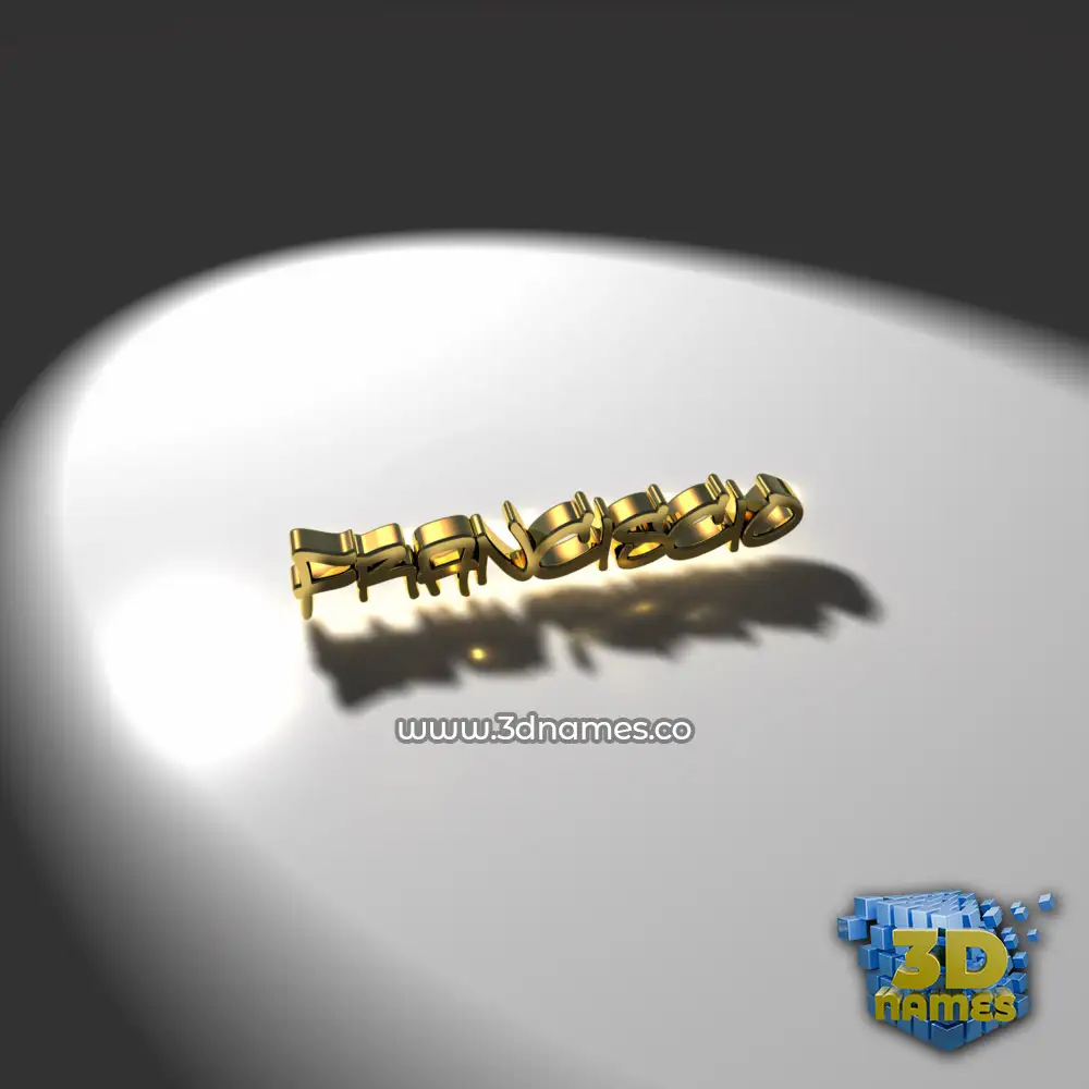 franciscio in Gold Shine style - 3D name wallpaper