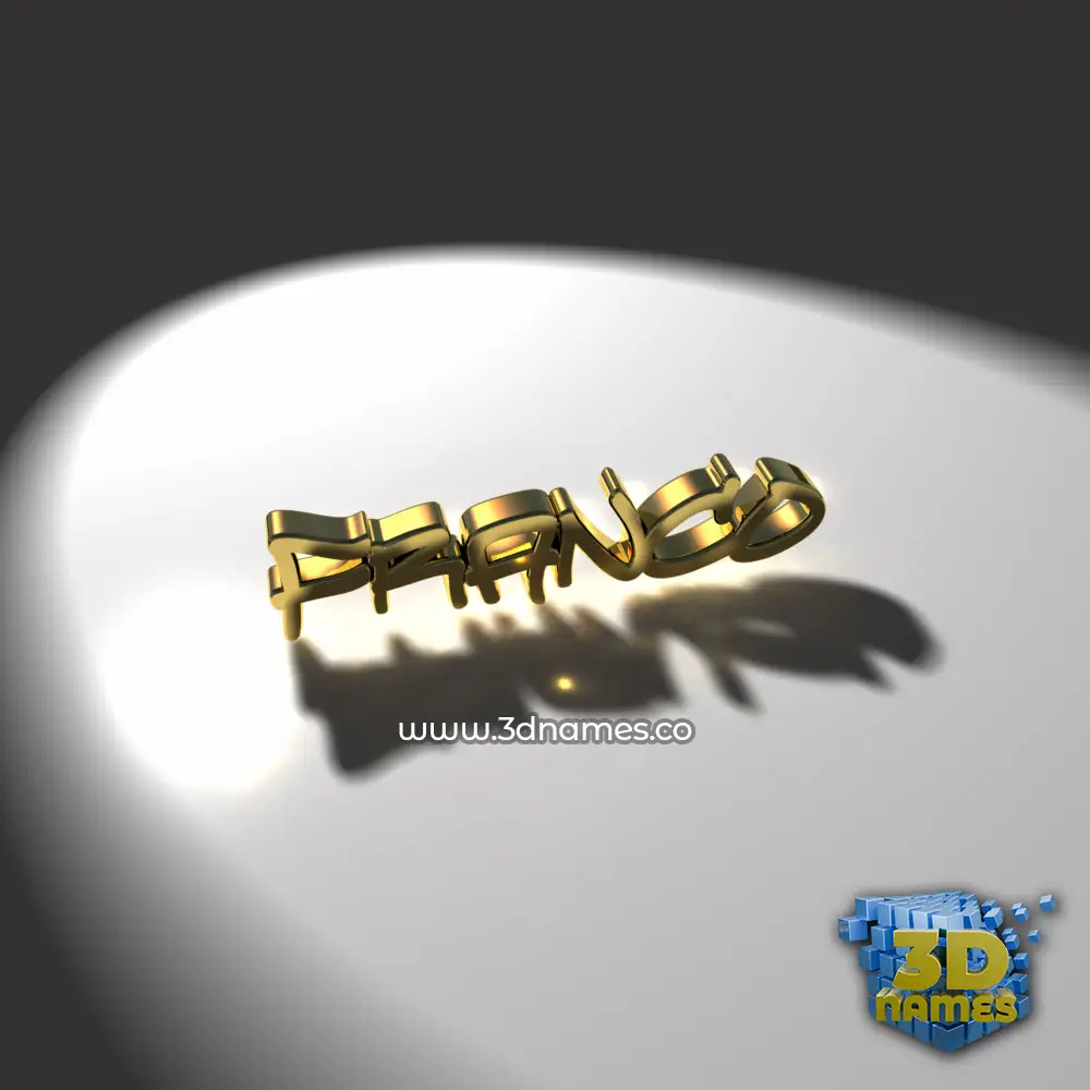 franco in Gold Shine style - 3D name wallpaper