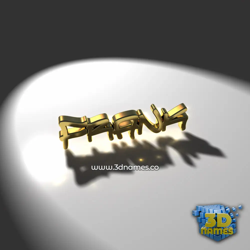 frank in Gold Shine style - 3D name wallpaper