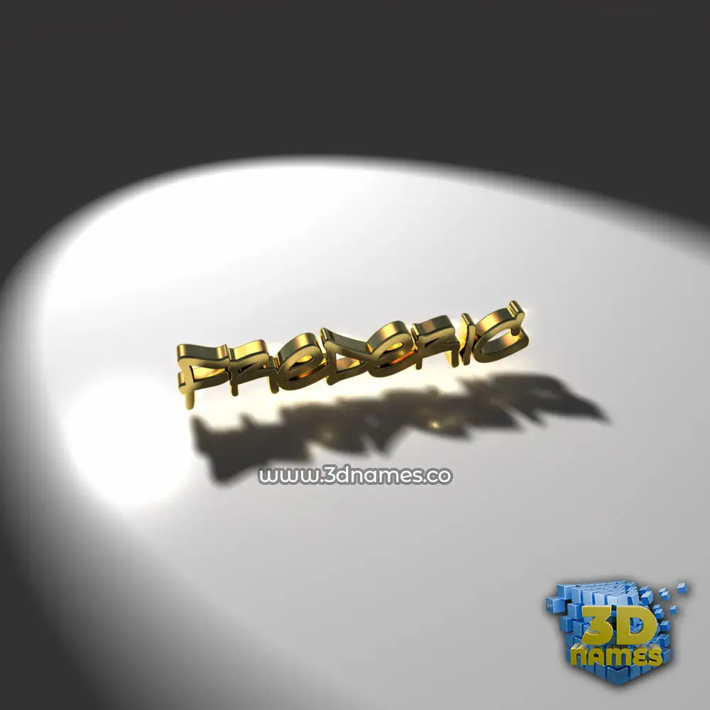 frederic in Gold Shine style - 3D name wallpaper