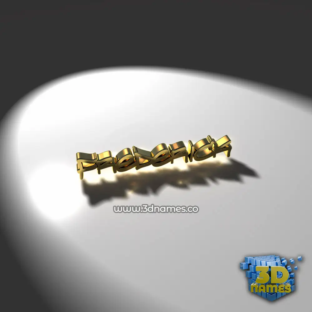 frederick in Gold Shine style - 3D name wallpaper
