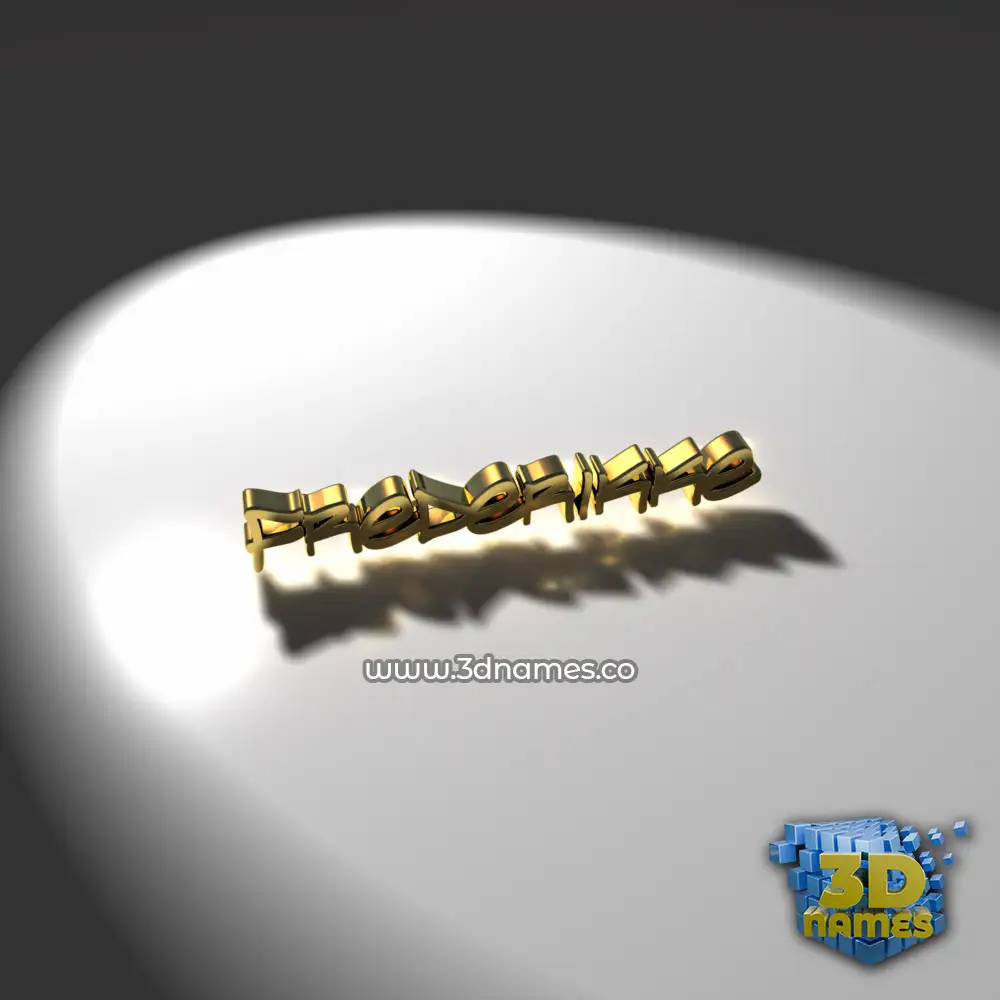 frederikke in Gold Shine style - 3D name wallpaper