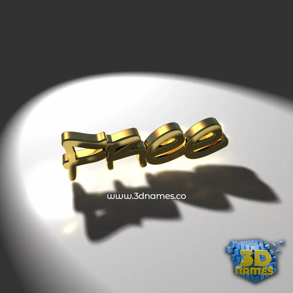 free in Gold Shine style - 3D name wallpaper