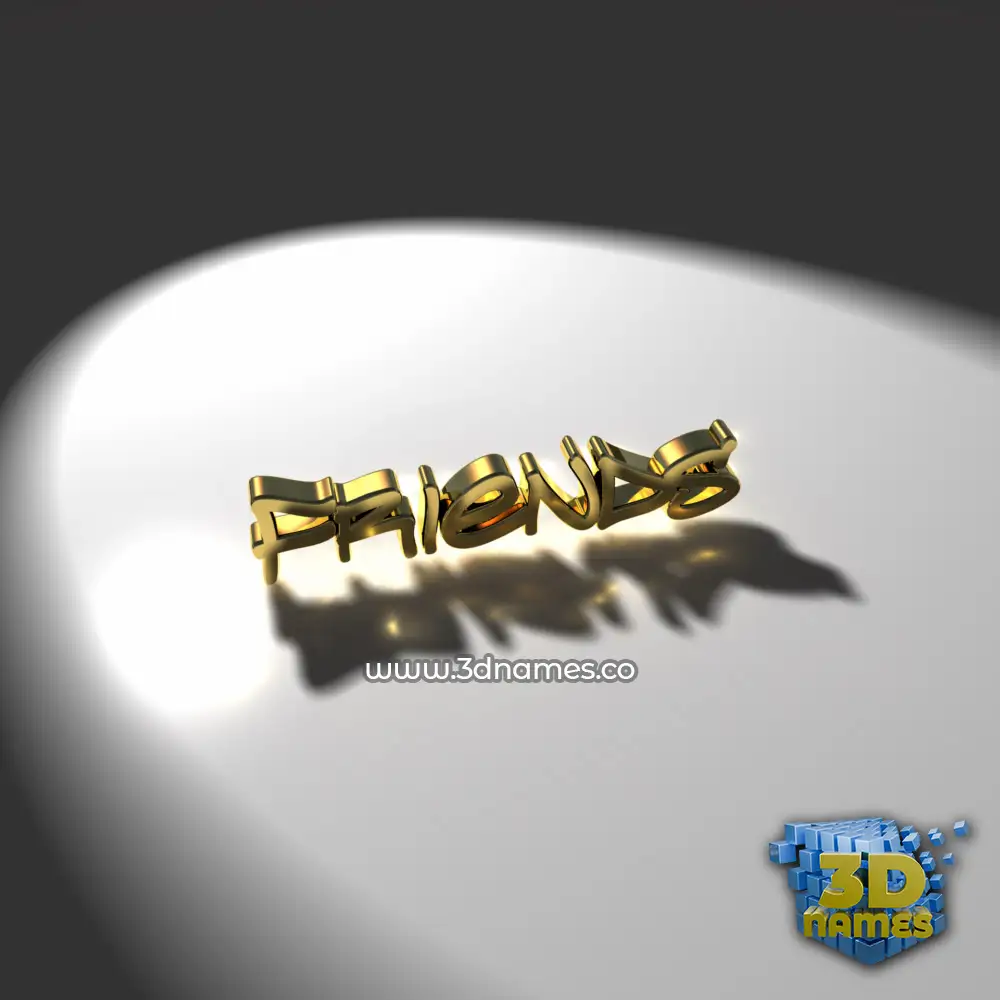 friends in Gold Shine style - 3D name wallpaper