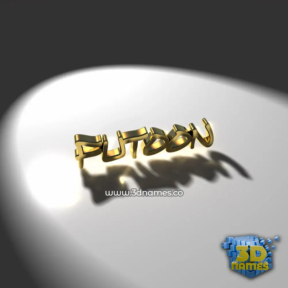 futoon in Gold Shine style - 3D name wallpaper