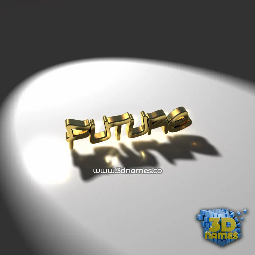 future in Gold Shine style - 3D name wallpaper