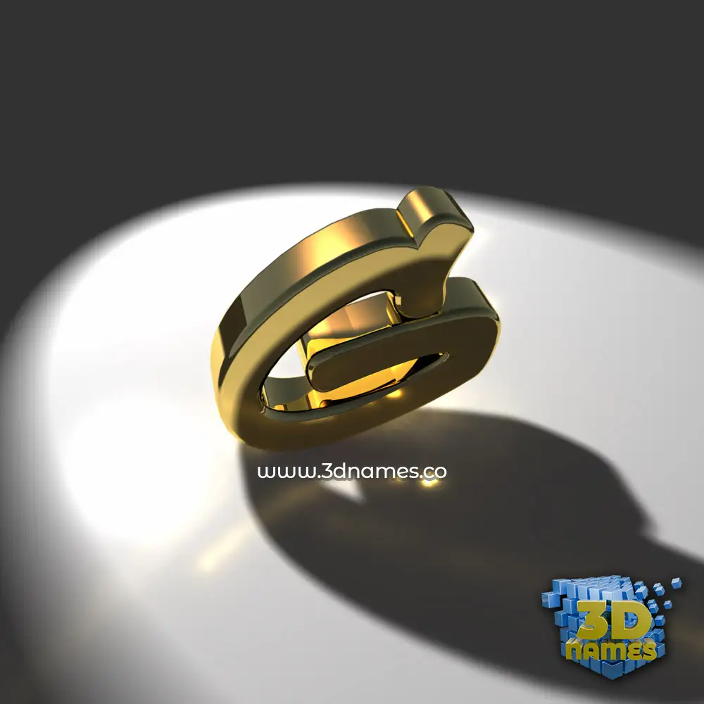 g in Gold Shine style - 3D name wallpaper