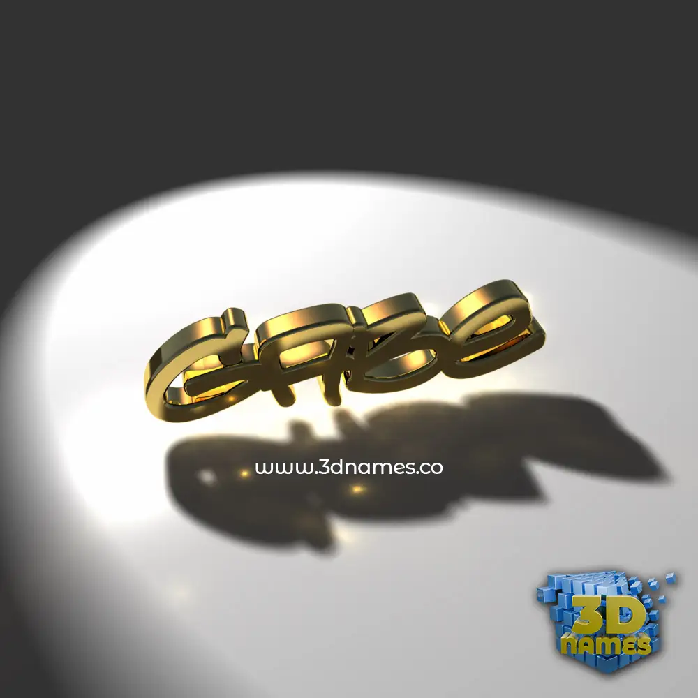 gabe in Gold Shine style - 3D name wallpaper