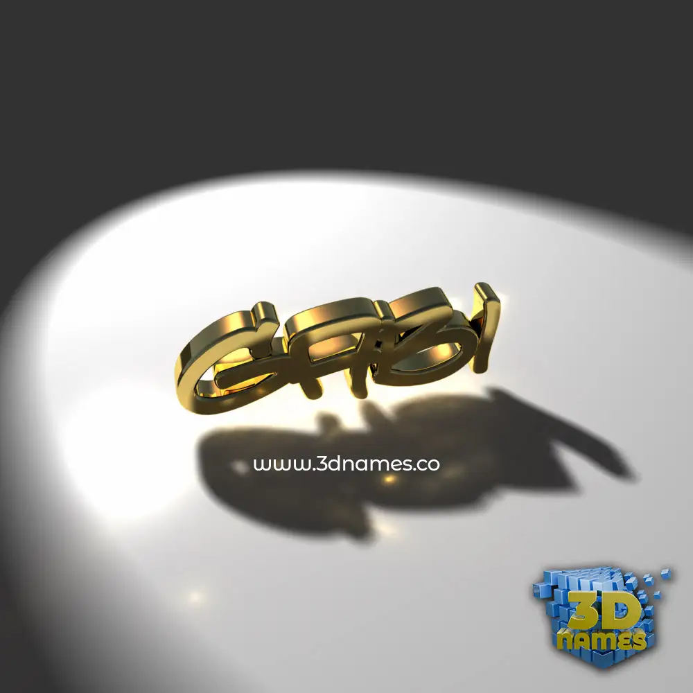 gabi in Gold Shine style - 3D name wallpaper