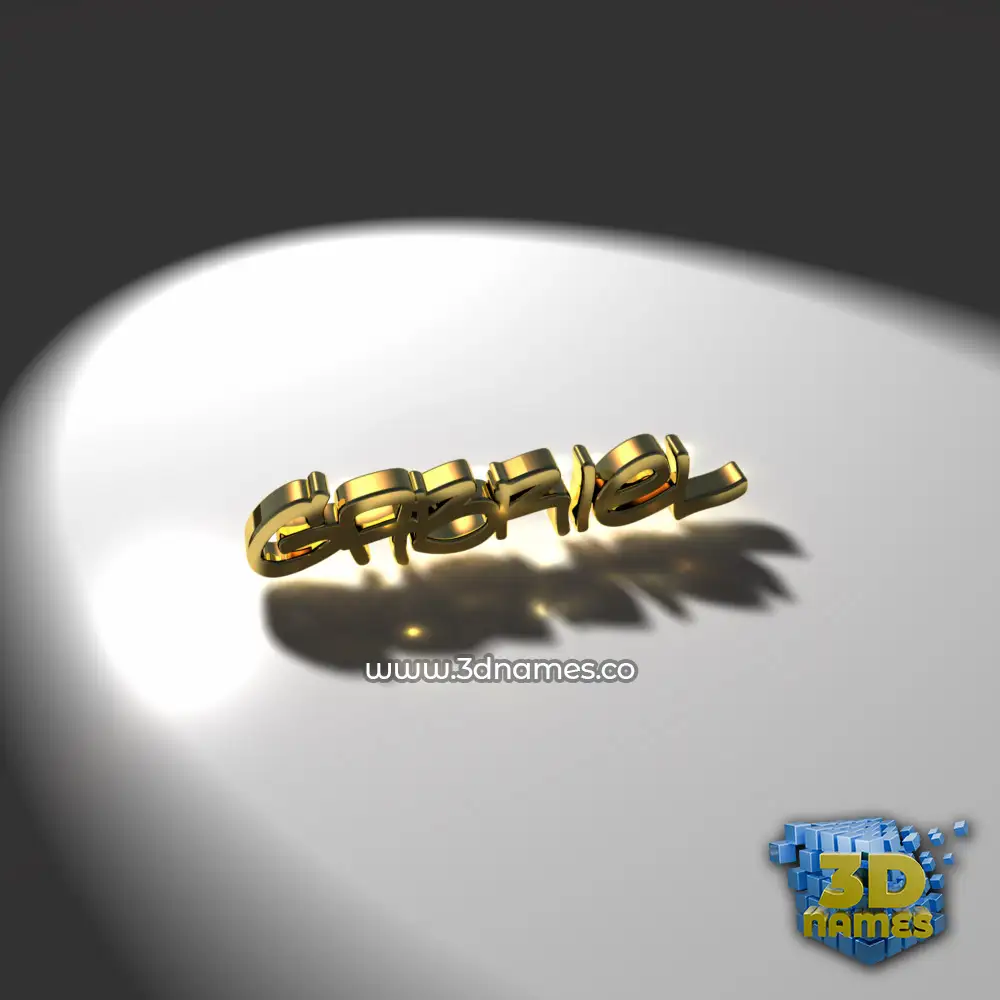 gabriel in Gold Shine style - 3D name wallpaper