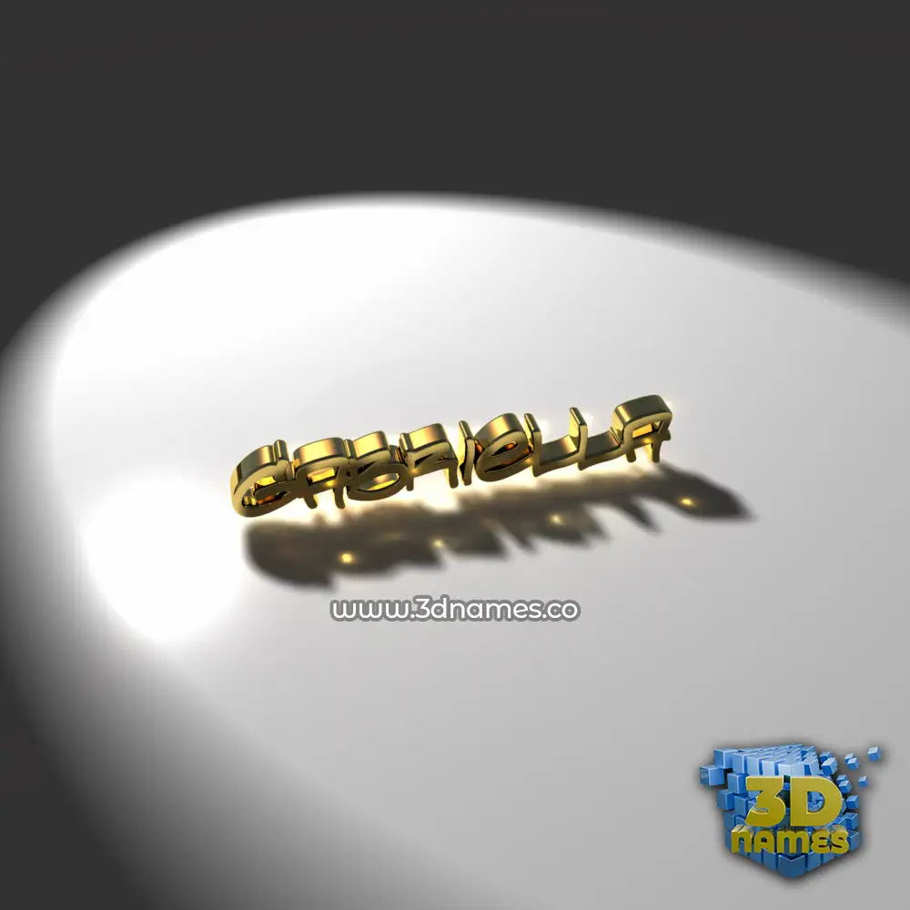 gabriella in Gold Shine style - 3D name wallpaper