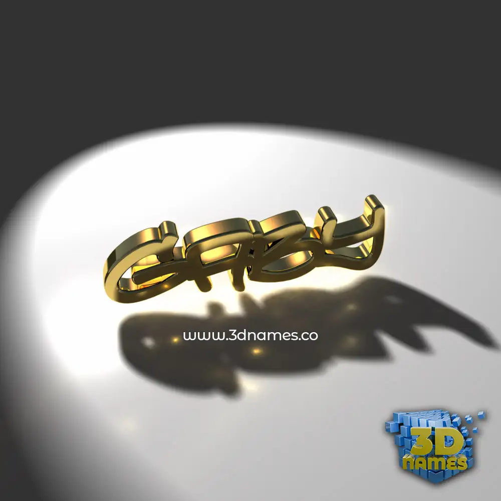 gaby in Gold Shine style - 3D name wallpaper