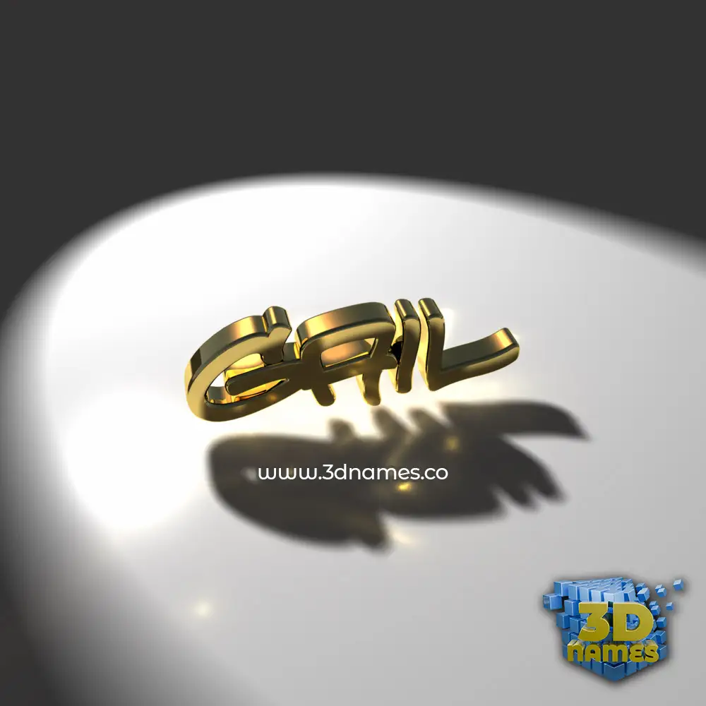 gail in Gold Shine style - 3D name wallpaper