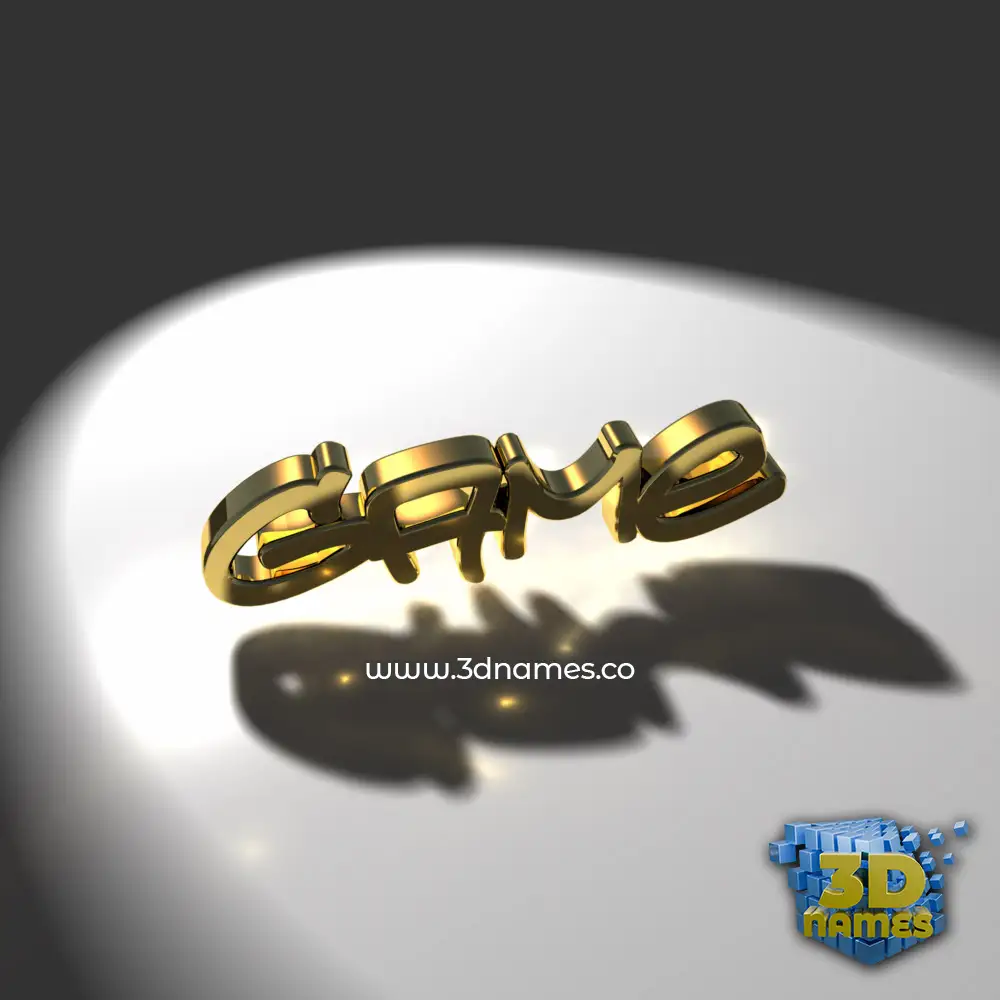 game in Gold Shine style - 3D name wallpaper