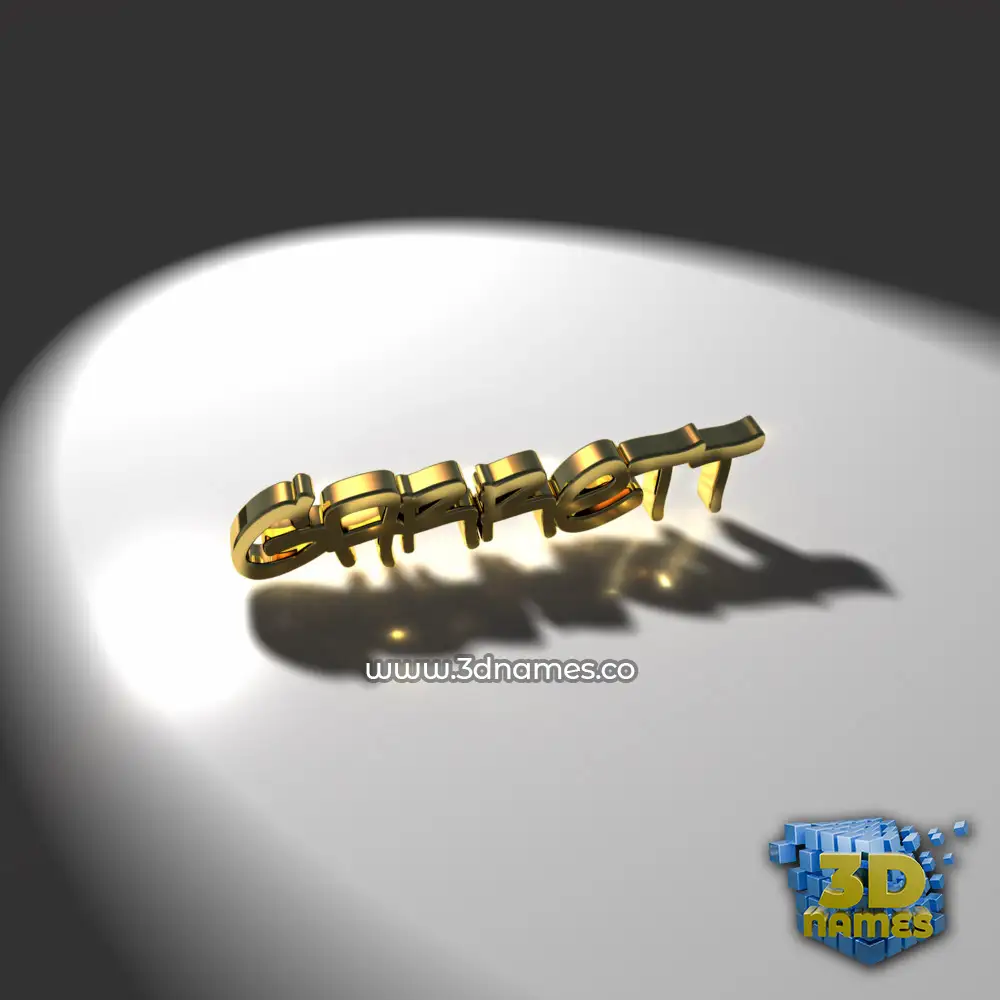 garrett in Gold Shine style - 3D name wallpaper