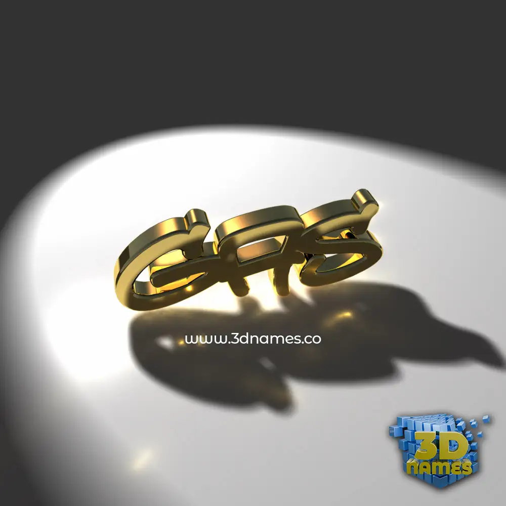 gas in Gold Shine style - 3D name wallpaper