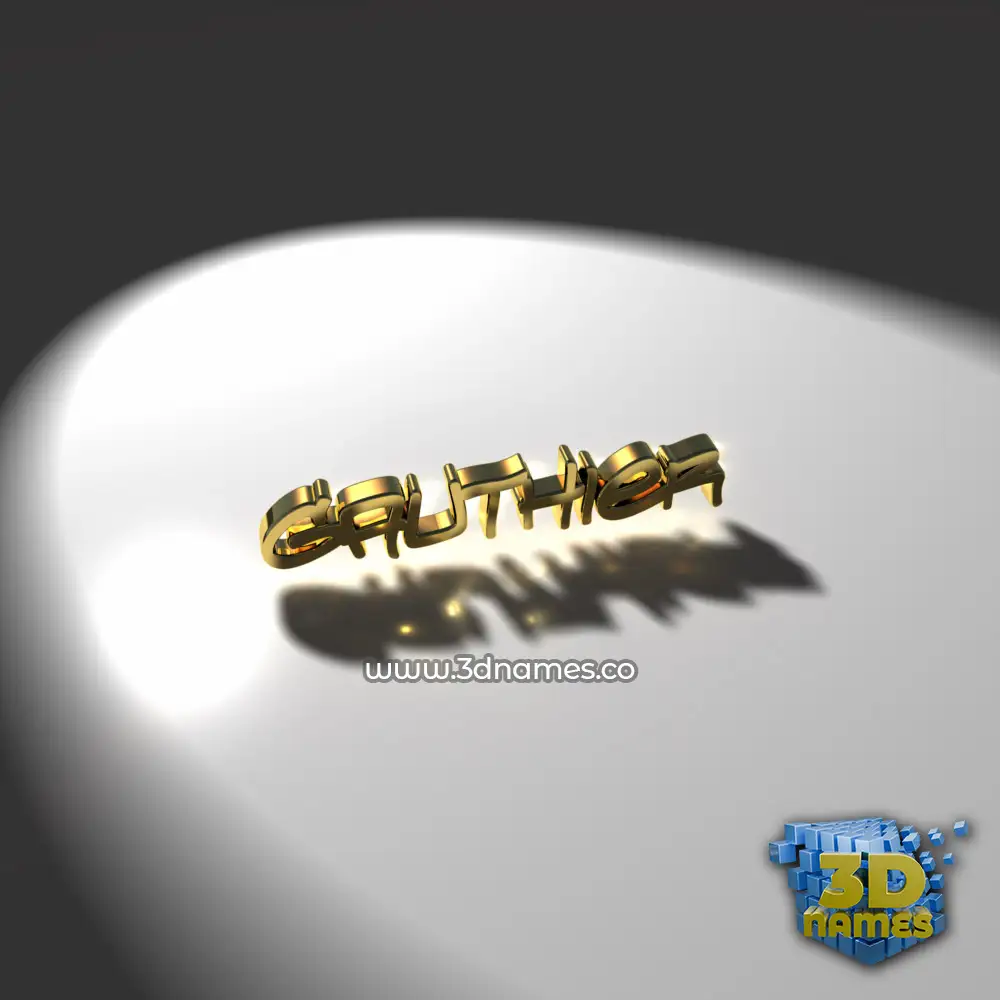 gauthier in Gold Shine style - 3D name wallpaper