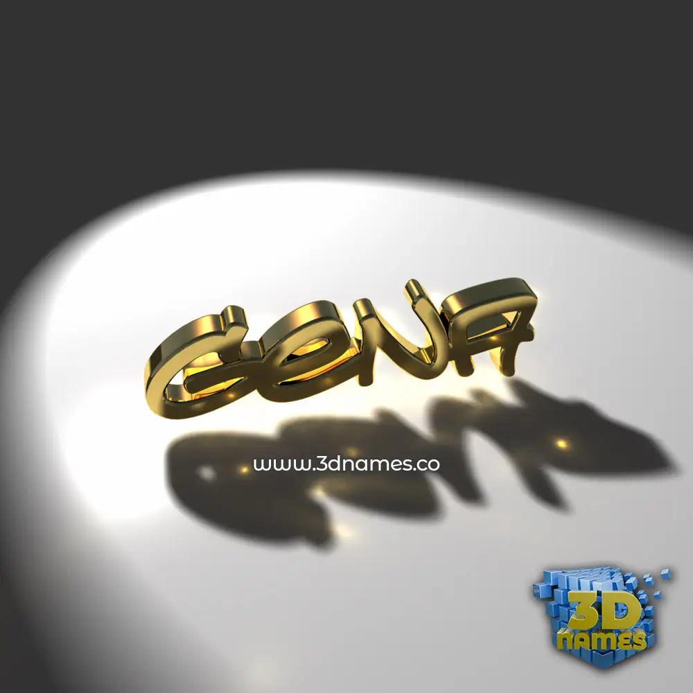 gena in Gold Shine style - 3D name wallpaper