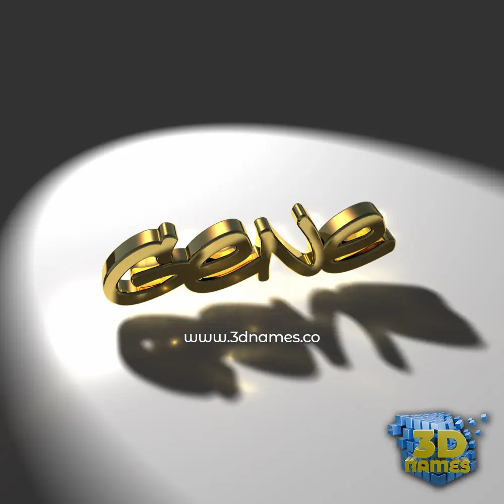 gene in Gold Shine style - 3D name wallpaper