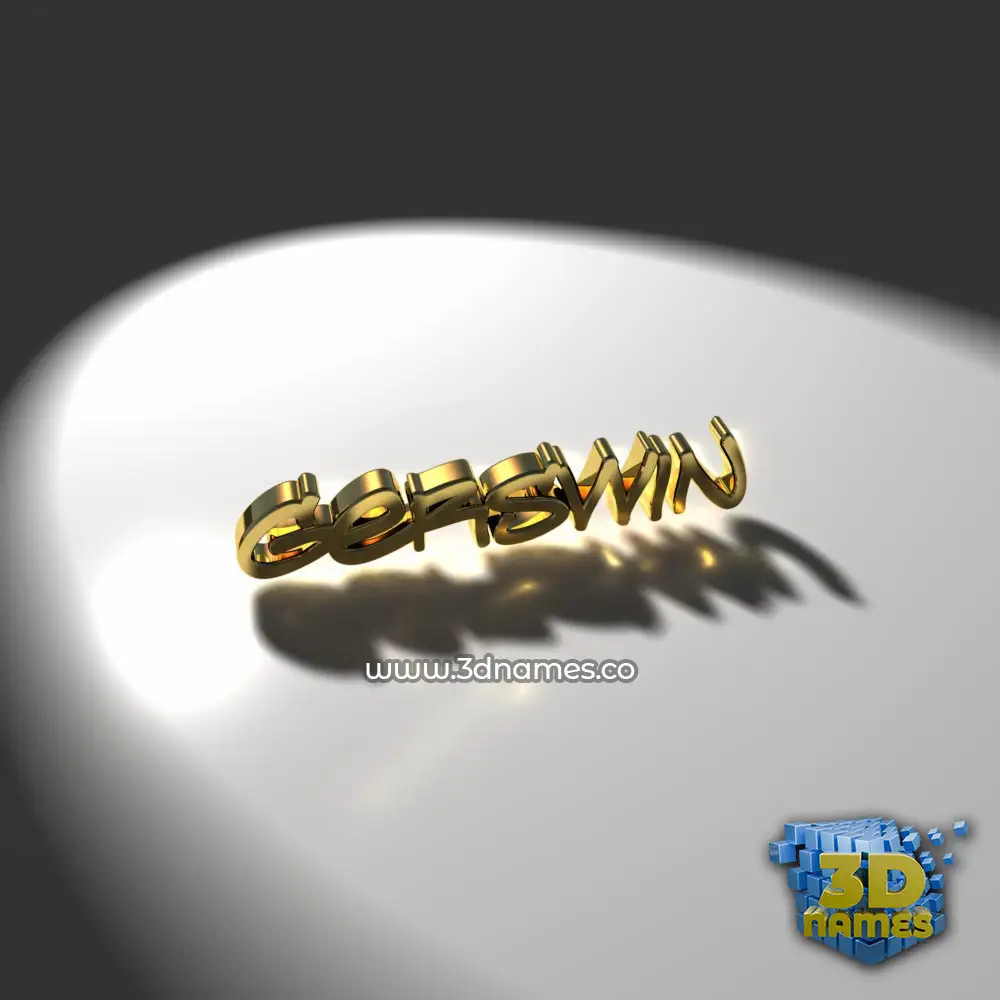 gerswin in Gold Shine style - 3D name wallpaper