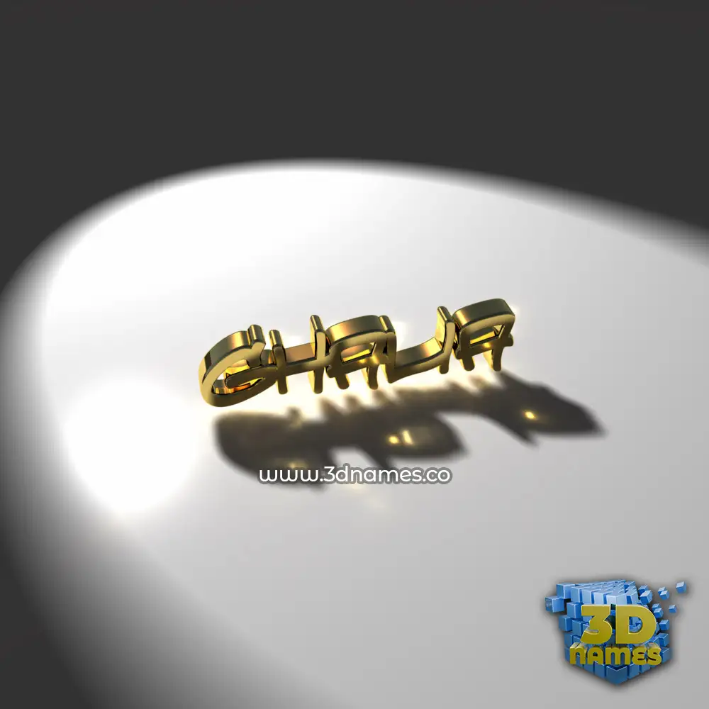 ghalia in Gold Shine style - 3D name wallpaper
