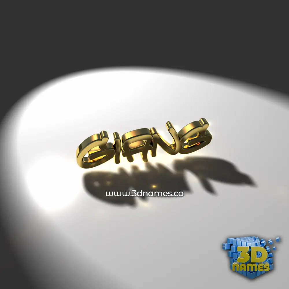 giang in Gold Shine style - 3D name wallpaper