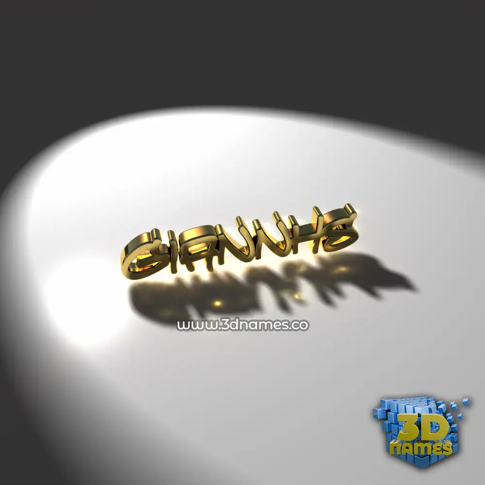 giannhs in Gold Shine style - 3D name wallpaper