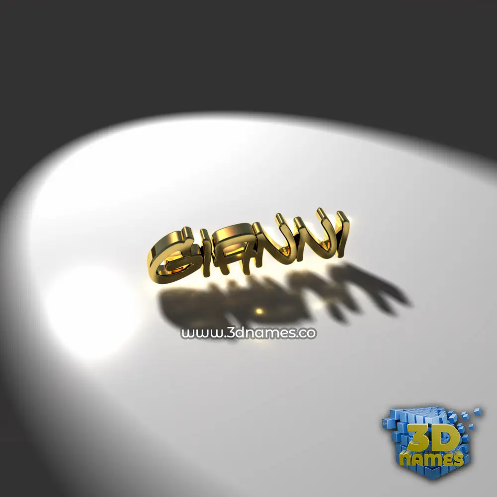 gianni in Gold Shine style - 3D name wallpaper