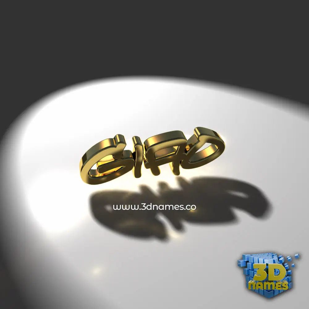 giao in Gold Shine style - 3D name wallpaper