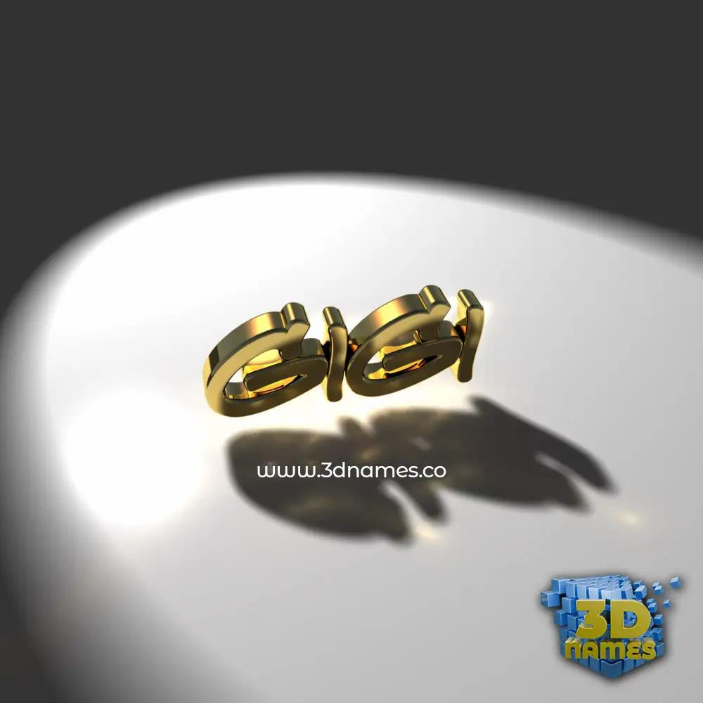 gigi in Gold Shine style - 3D name wallpaper