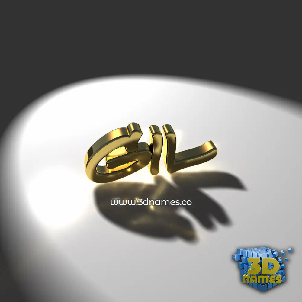 gil in Gold Shine style - 3D name wallpaper