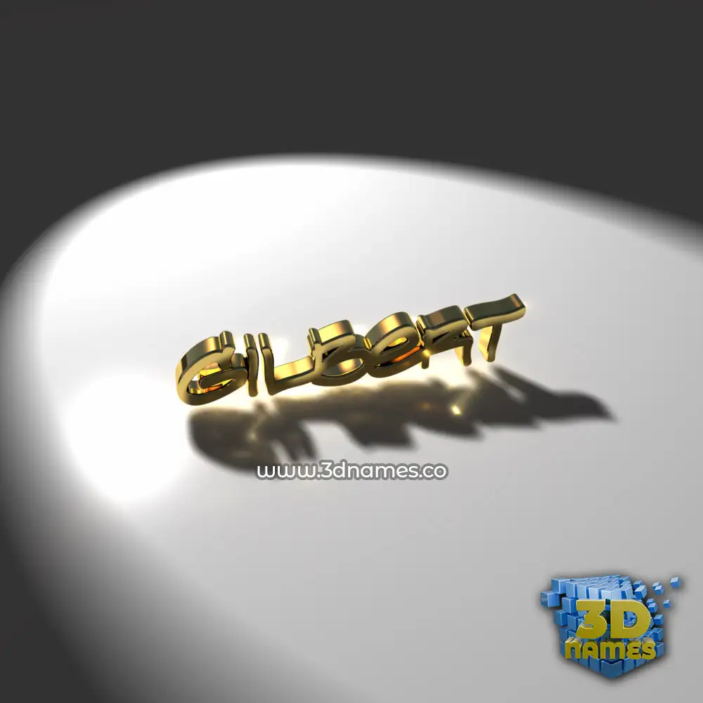 gilbert in Gold Shine style - 3D name wallpaper