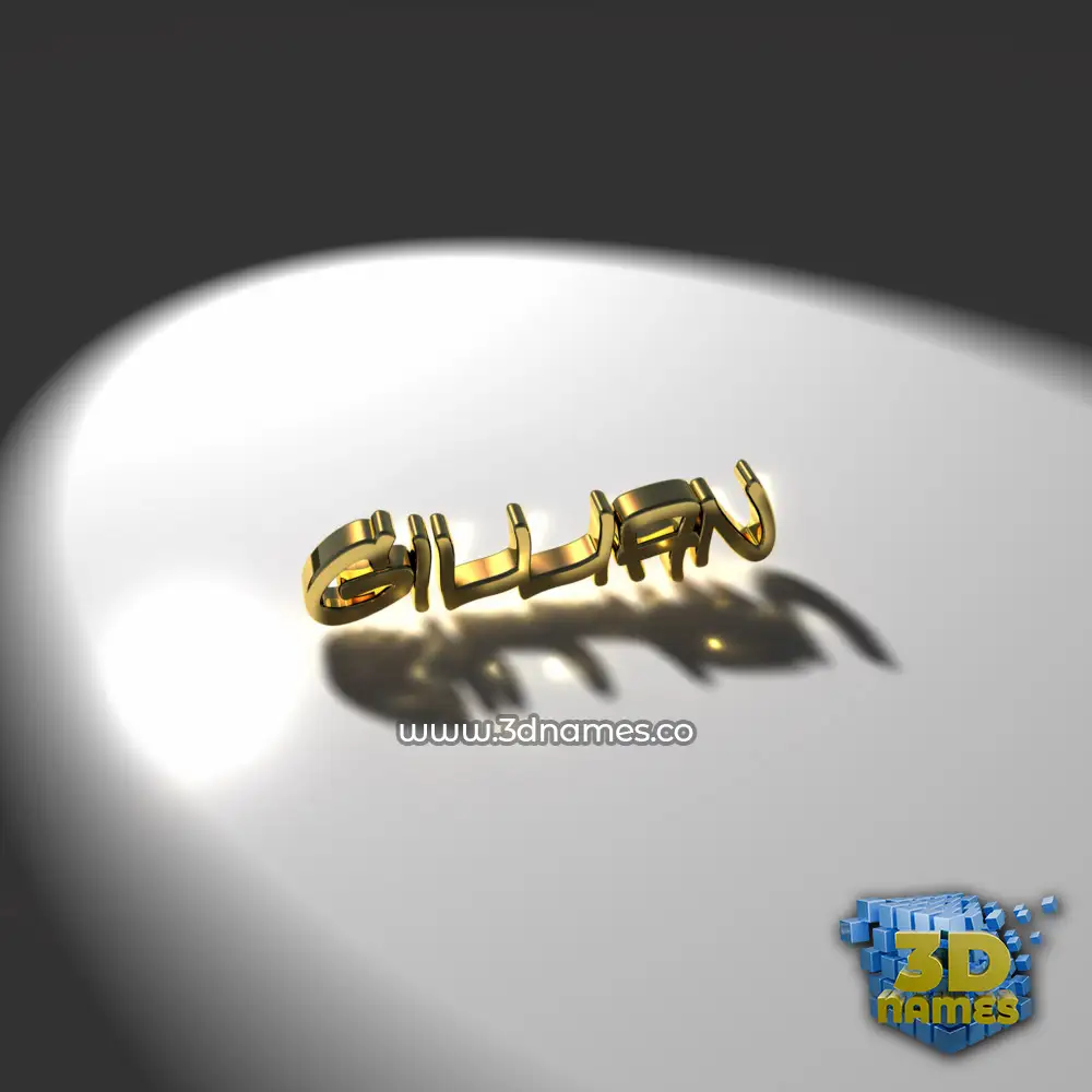 gillian in Gold Shine style - 3D name wallpaper