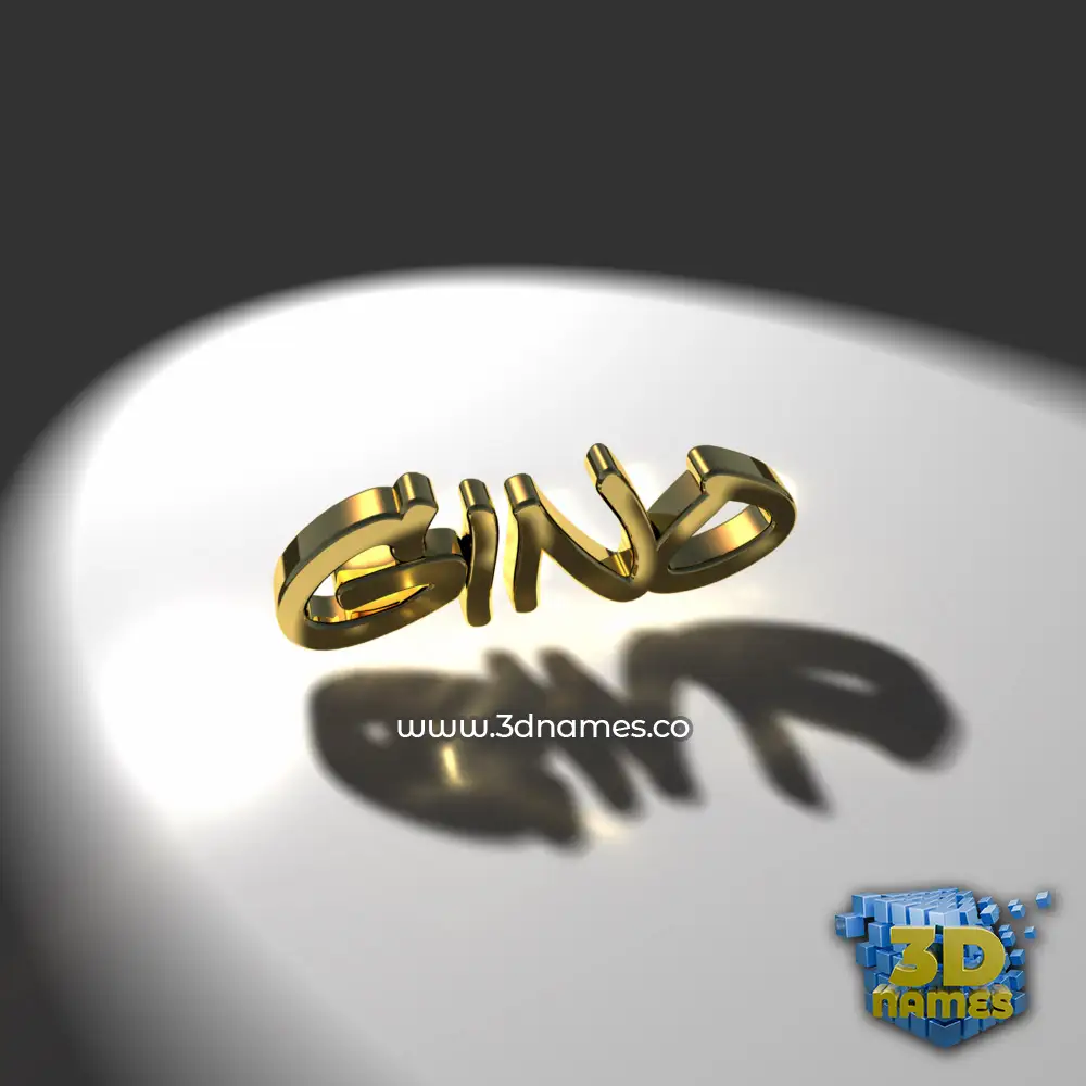 gino in Gold Shine style - 3D name wallpaper