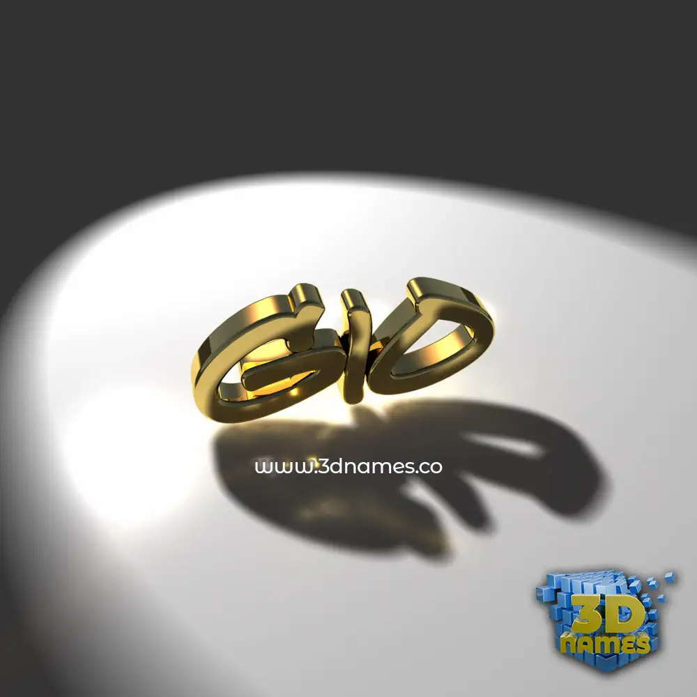 gio in Gold Shine style - 3D name wallpaper