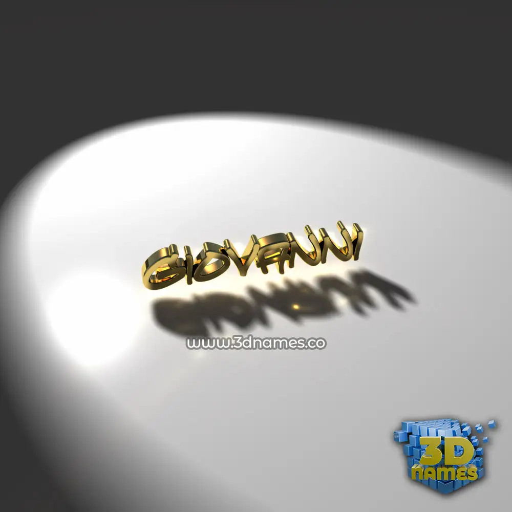 giovanni in Gold Shine style - 3D name wallpaper