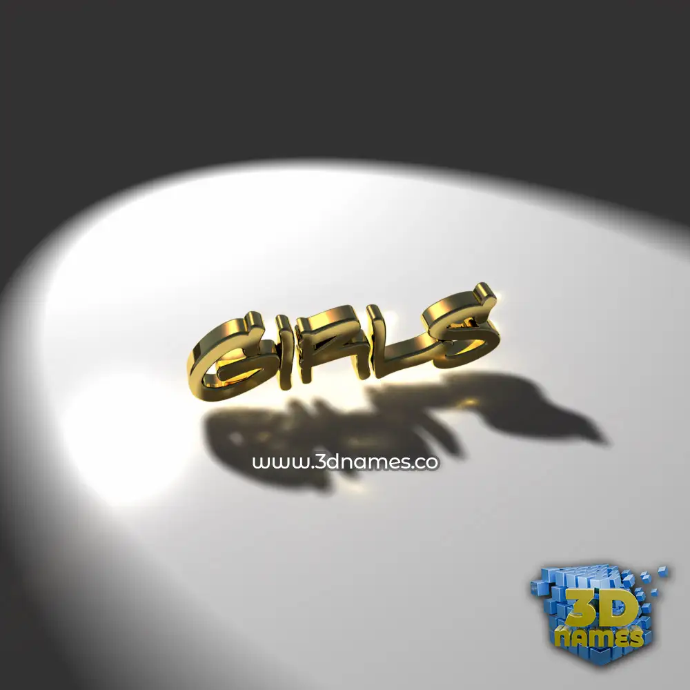 girls in Gold Shine style - 3D name wallpaper