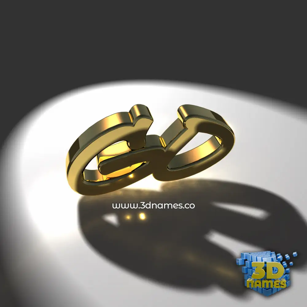 go in Gold Shine style - 3D name wallpaper