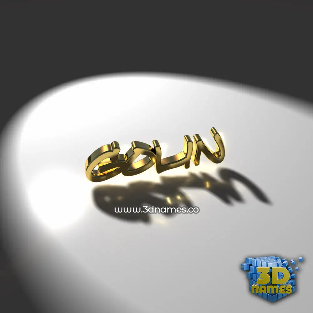 golin in Gold Shine style - 3D name wallpaper