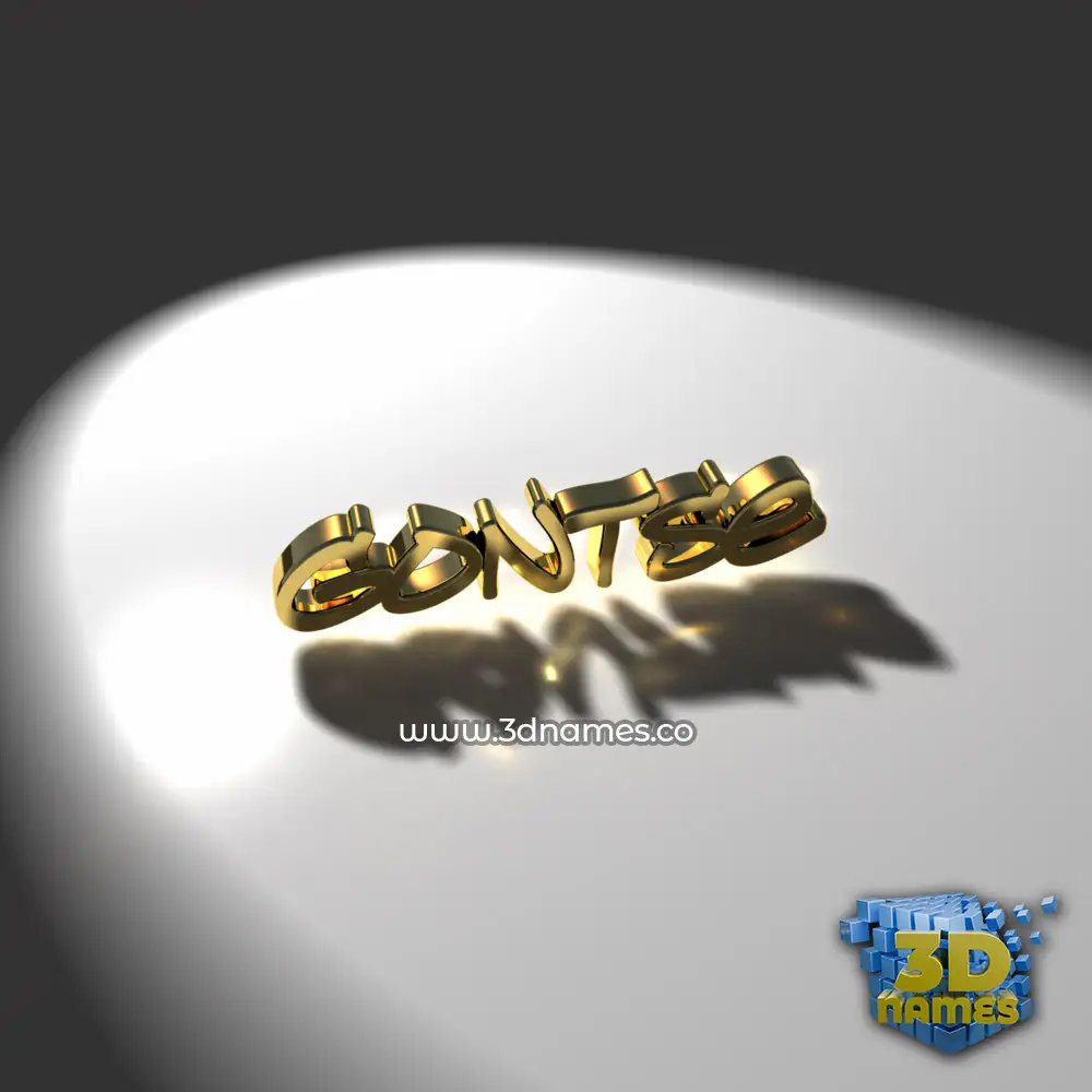 gontse in Gold Shine style - 3D name wallpaper