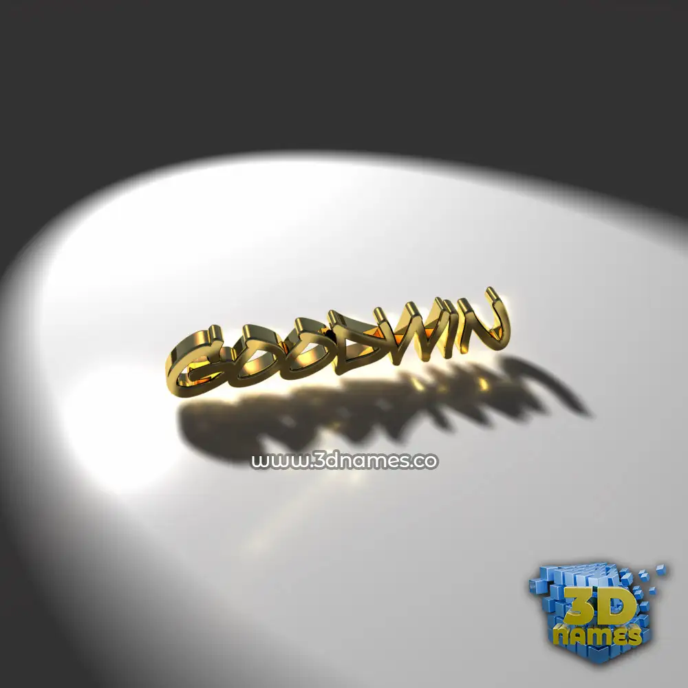 goodwin in Gold Shine style - 3D name wallpaper