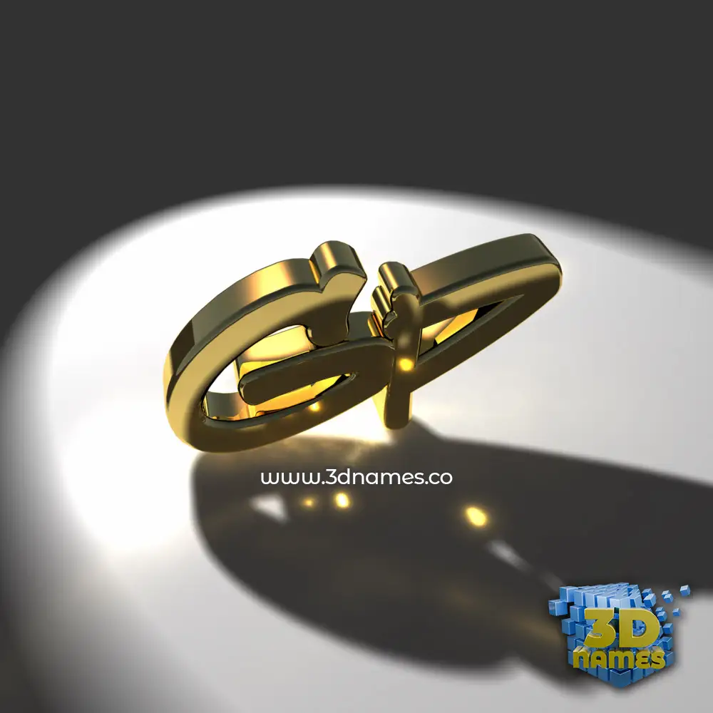 gp in Gold Shine style - 3D name wallpaper
