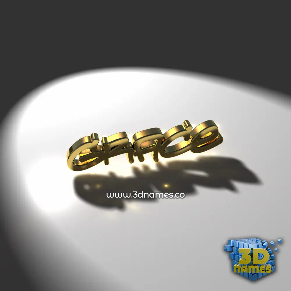 grace in Gold Shine style - 3D name wallpaper