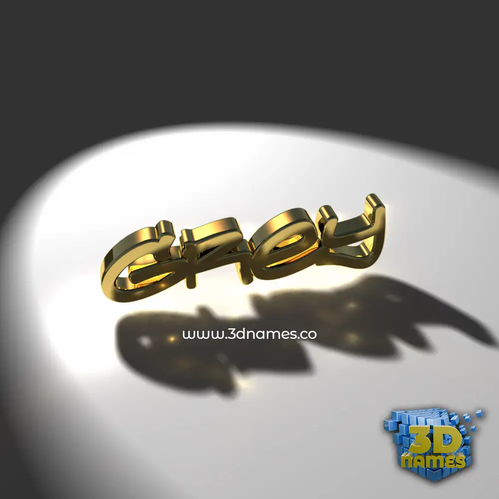 grey in Gold Shine style - 3D name wallpaper