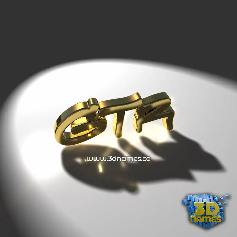 gtr in Gold Shine style - 3D name wallpaper