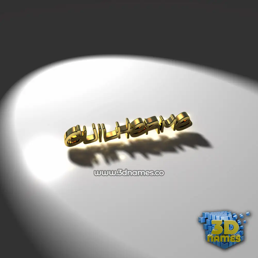 guilherme in Gold Shine style - 3D name wallpaper