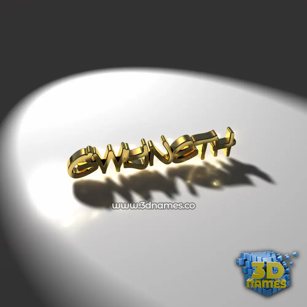 gwyneth in Gold Shine style - 3D name wallpaper