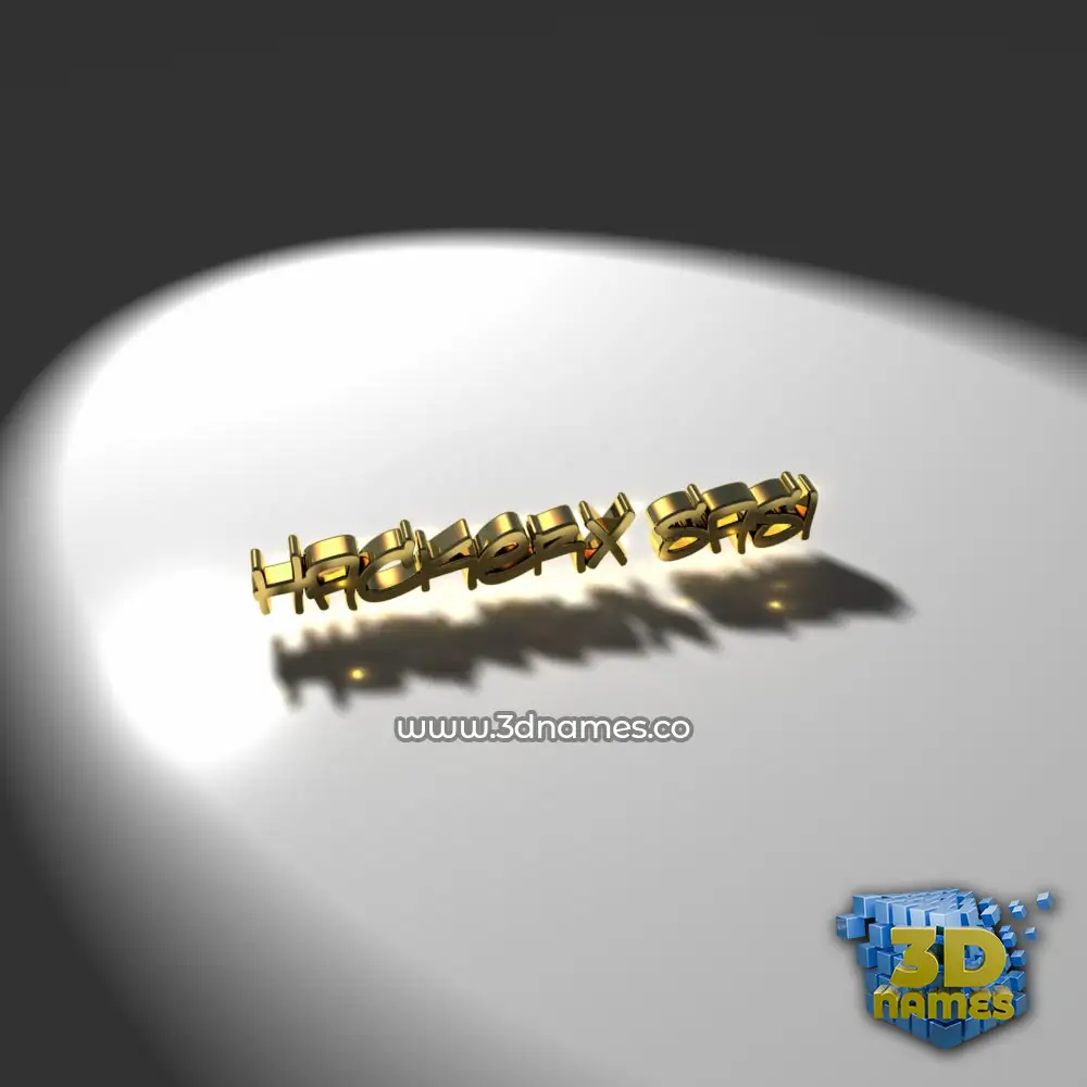 hackerx sasi in Gold Shine style - 3D name wallpaper